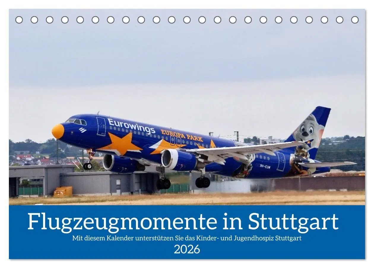 Cover: 9783516666595 | Flugzeugmomente in Stuttgart (Tischkalender 2026 DIN A5 quer),...