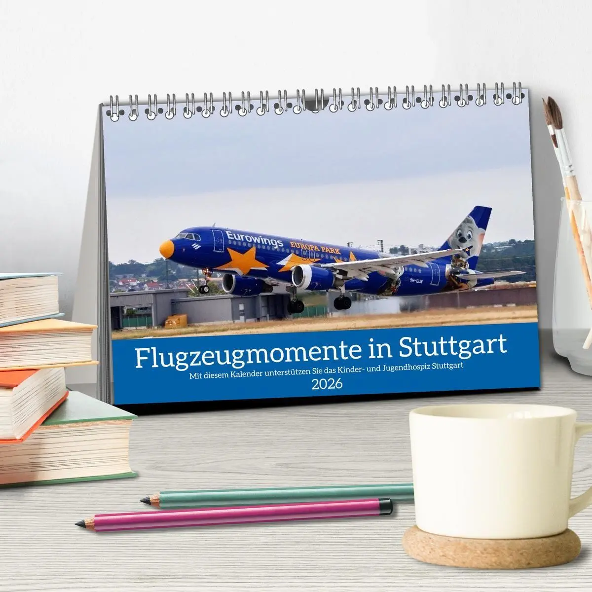 Bild: 9783516666595 | Flugzeugmomente in Stuttgart (Tischkalender 2026 DIN A5 quer),...