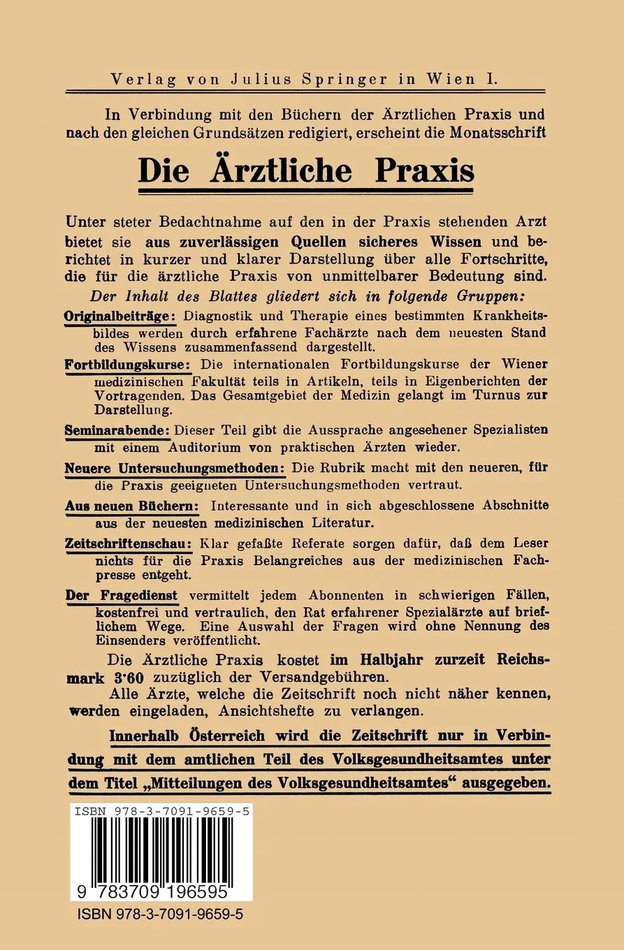 Rückseite: 9783709196595 | Die Behandlung der Verrenkungen | Carl Ewald | Taschenbuch | iv