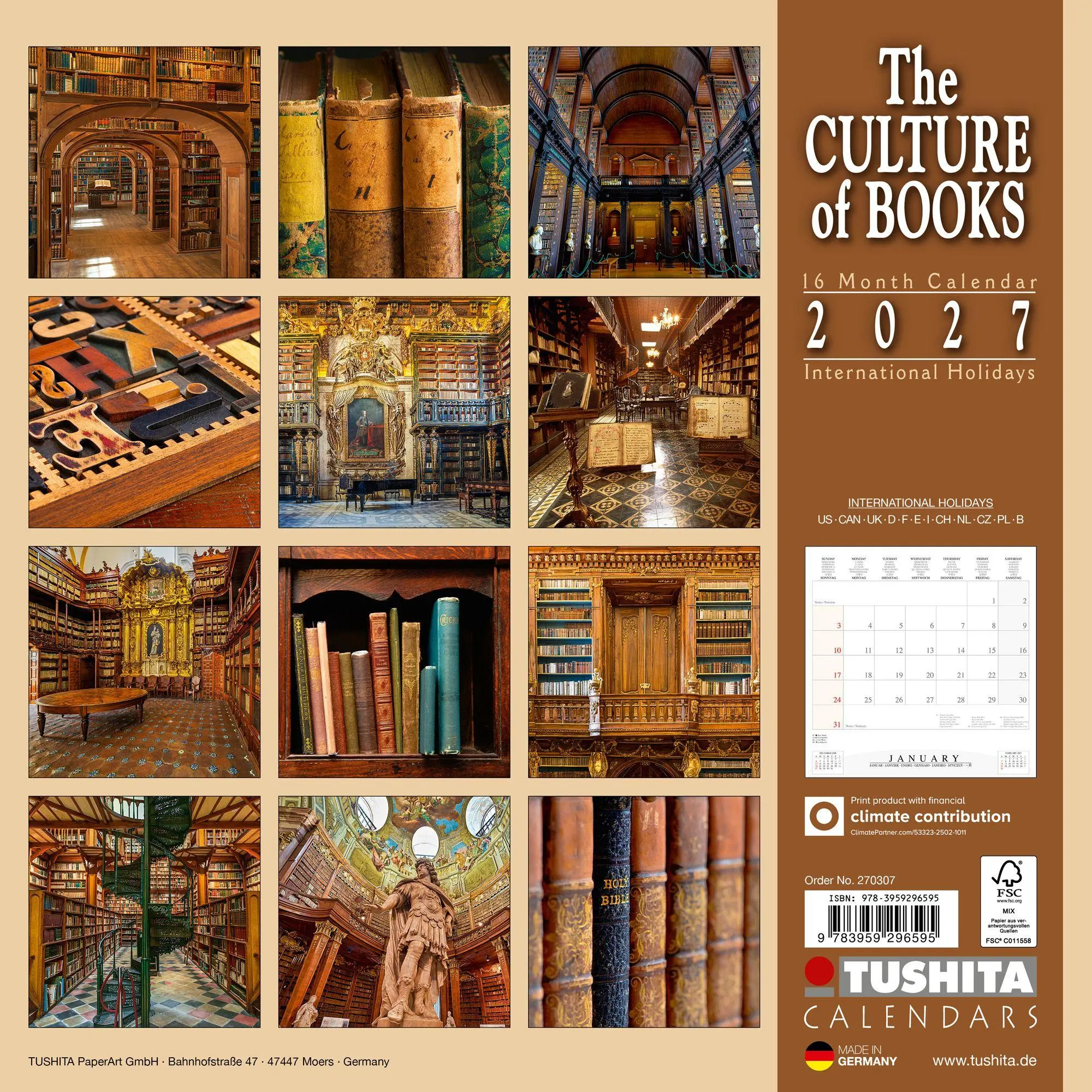 Rückseite: 9783959296595 | The Culture of Books 2027 | Kalender 2027 | Kalender | Wonderful World