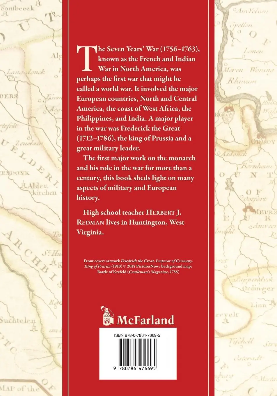 Rückseite: 9780786476695 | Frederick the Great and the Seven Years' War, 1756-1763 | Redman