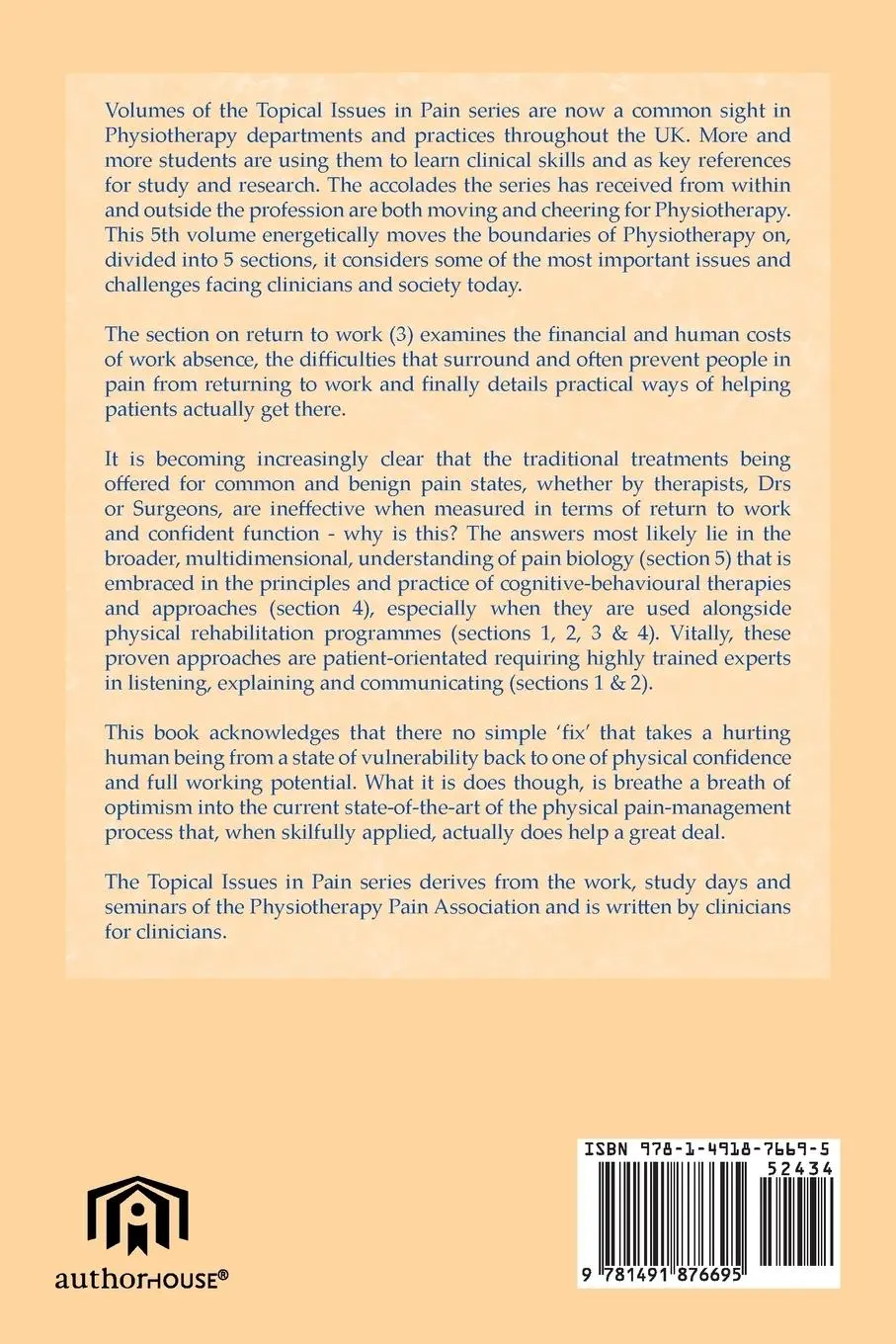Rückseite: 9781491876695 | Topical Issues in Pain 5 | Louis Gifford | Taschenbuch | Englisch