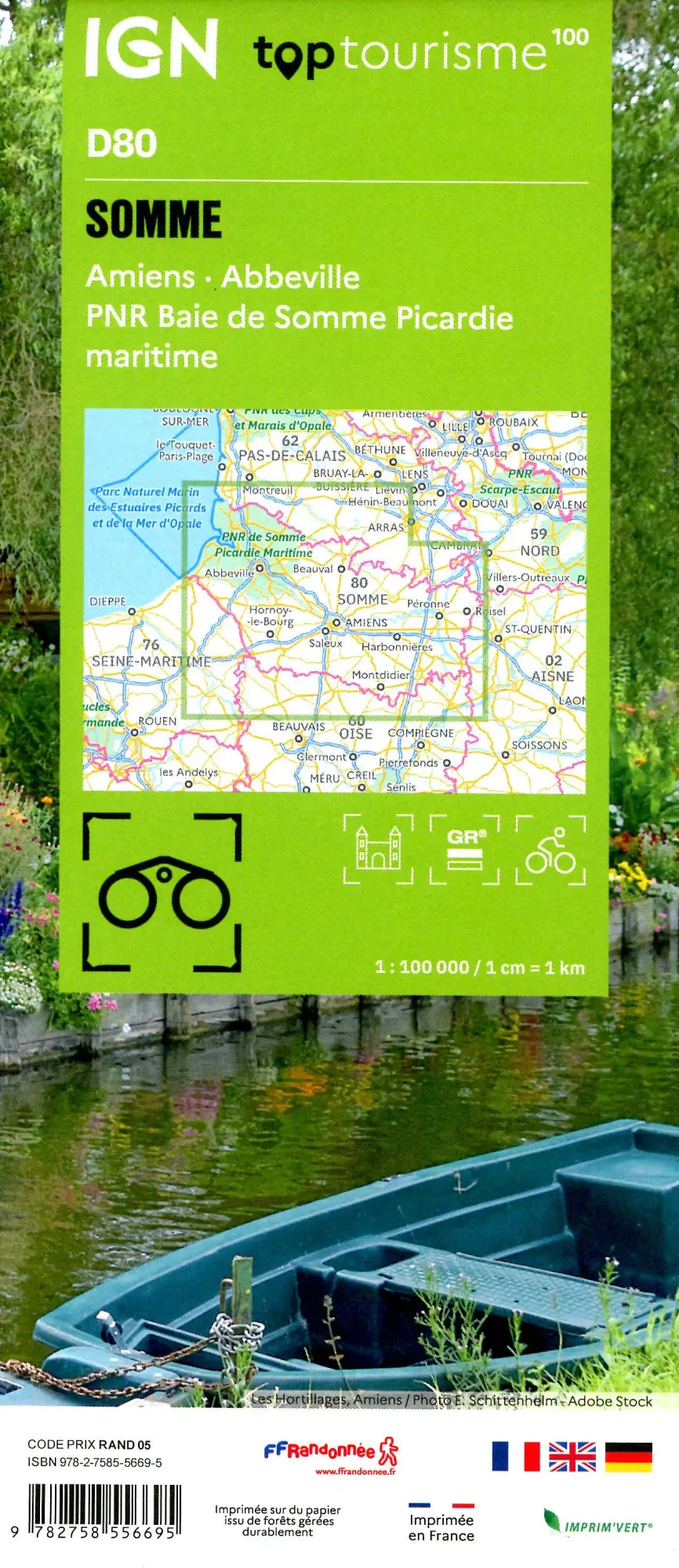 Bild: 9782758556695 | Somme Amiens | (Land-)Karte | IGN Top 100 départemental | Französisch
