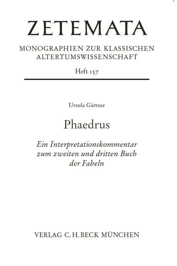 Cover: 9783406766695 | Phaedrus | Ursula Gärtner | Taschenbuch | 275 S. | Deutsch | 2021
