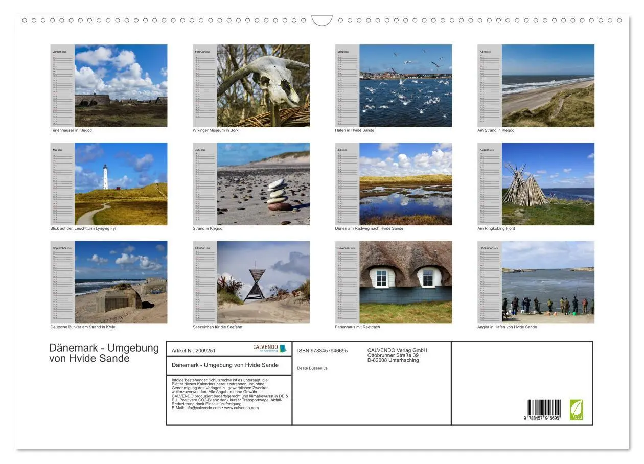 Bild: 9783457946695 | Dänemark - Umgebung von Hvide Sande (Wandkalender 2026 DIN A2...