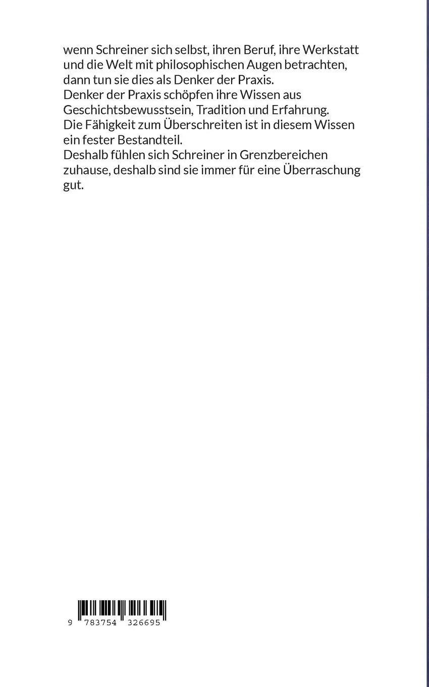 Rückseite: 9783754326695 | Schreiner | Denker der Praxis | Werner Sester (u. a.) | Taschenbuch