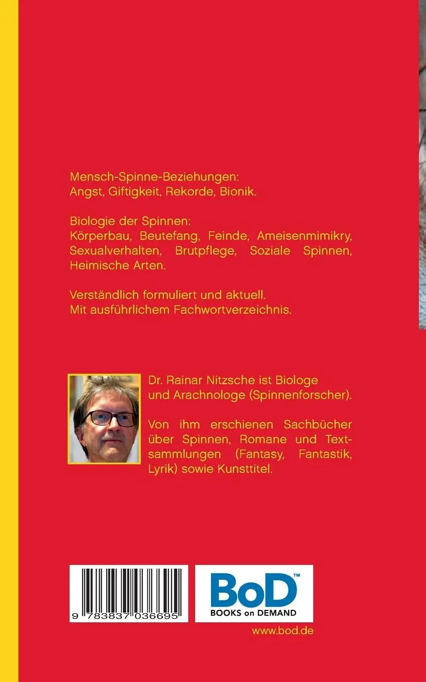 Rückseite: 9783837036695 | Spinnen | Biologie - Mensch und Spinne - Angst und Giftigkeit | Buch