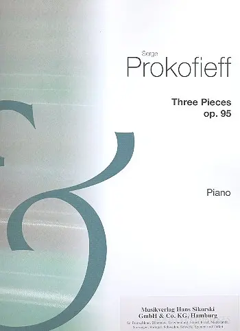 Cover: 9790060836695 | Three Pieces op. 95 | Sergei Prokofiev | Buch | Boosey and Hawkes