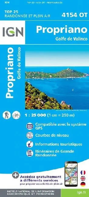 Cover: 9782758546795 | IGN Karte, Carte de randonnée (et plein air) Propriano Golfe de...