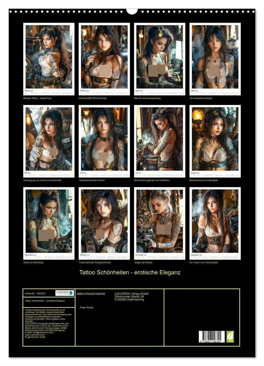 Bild: 9783457246795 | Tattoo Schönheiten - erotische Eleganz (Wandkalender 2026 DIN A2...