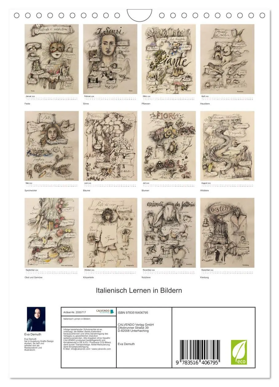 Bild: 9783516406795 | Italienisch Lernen in Bildern (Wandkalender 2026 DIN A4 hoch),...