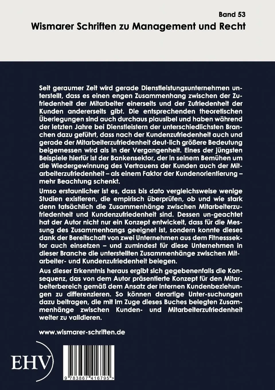 Rückseite: 9783867416795 | Auswirkungen der Mitarbeiterzufriedenheit auf die...
