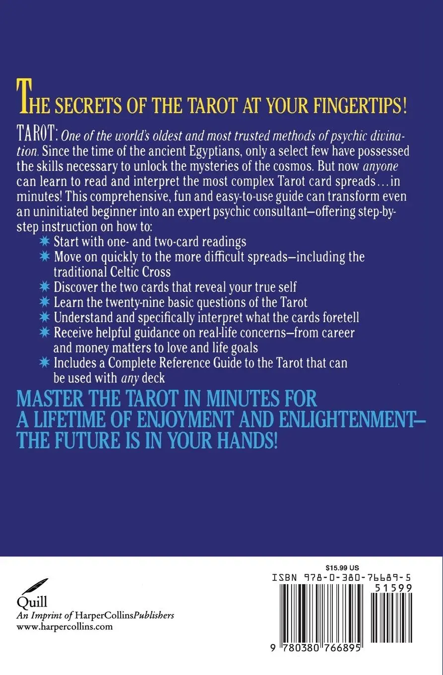 Rückseite: 9780380766895 | Tarot in Ten Minutes | Richard T Kaser | Taschenbuch | Englisch | 1992