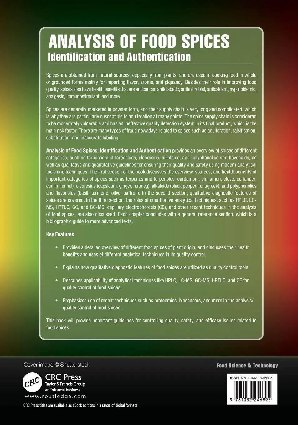 Rückseite: 9781032246895 | Analysis of Food Spices | Identification and Authentication | Buch