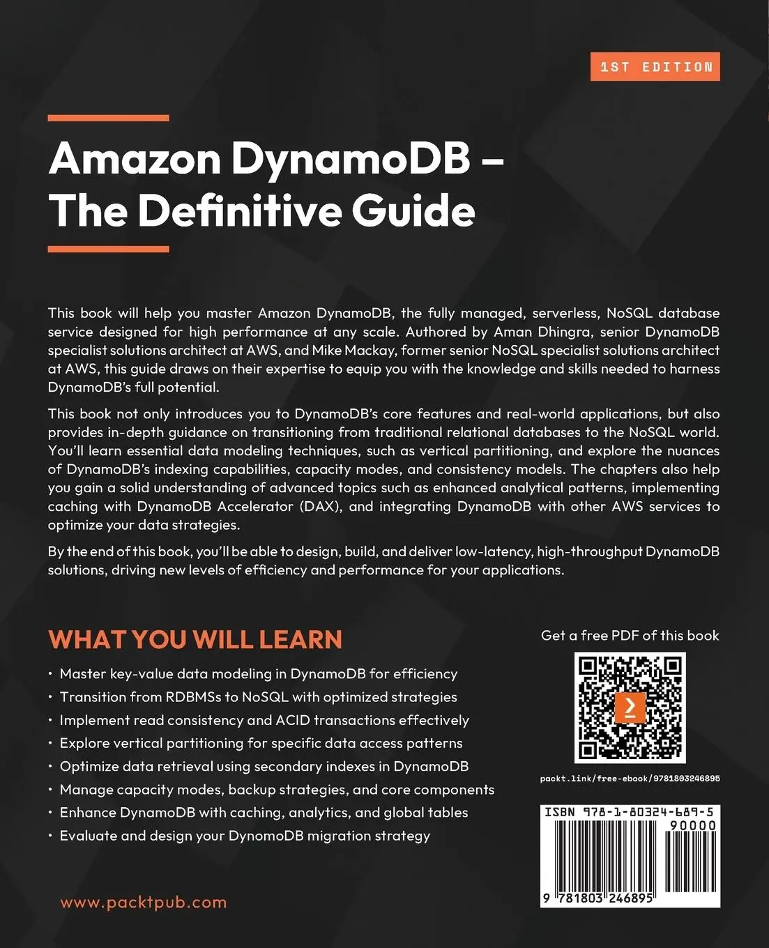 Rückseite: 9781803246895 | Amazon DynamoDB - The Definitive Guide | Aman Dhingra (u. a.) | Buch
