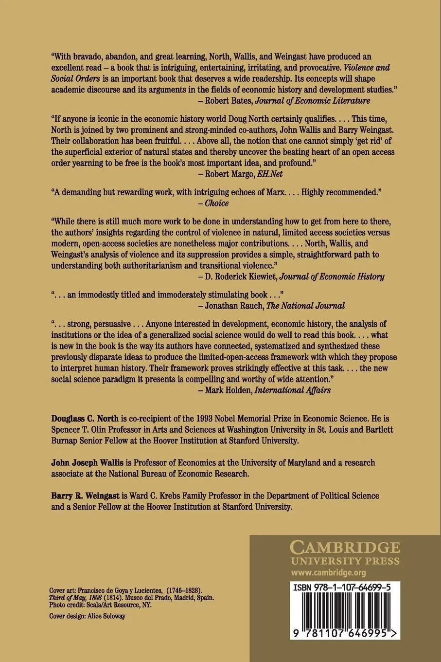Rückseite: 9781107646995 | Violence and Social Orders | Douglass C. North (u. a.) | Taschenbuch