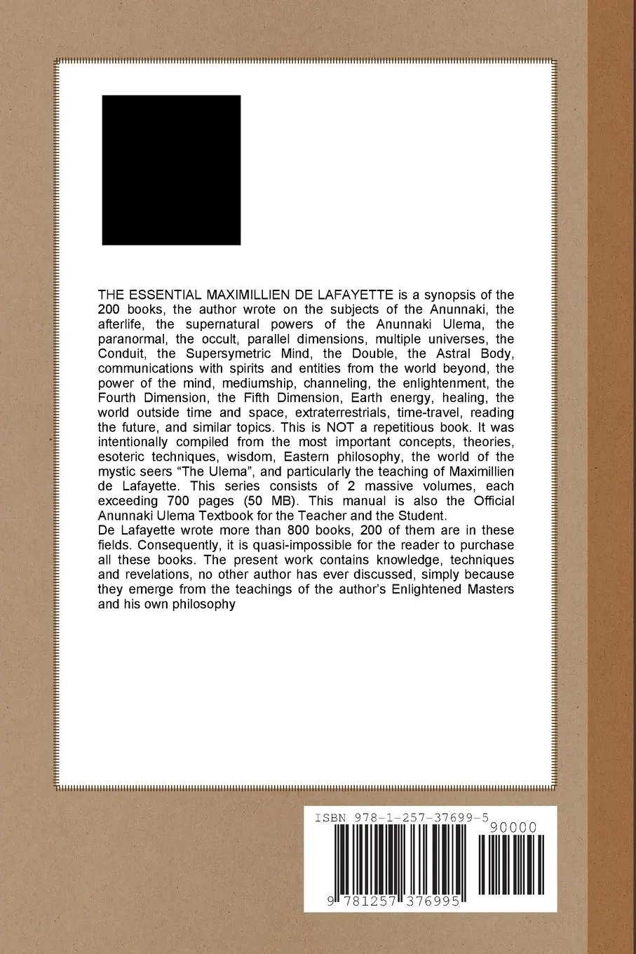 Rückseite: 9781257376995 | THE ESSENTIAL MAXIMILLIEN DE LAFAYETTE | Maximillien De Lafayette