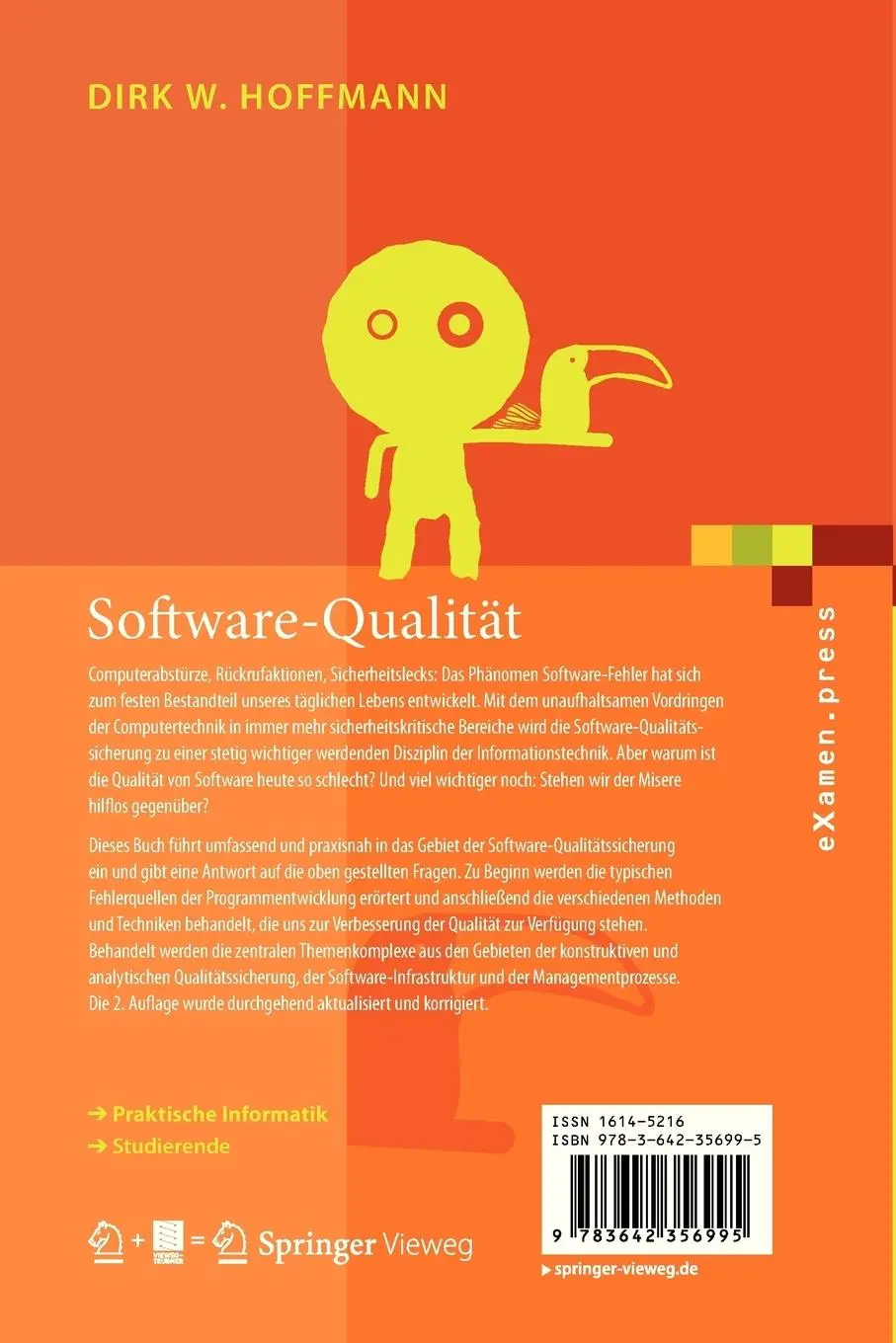 Rückseite: 9783642356995 | Software-Qualität | Dirk W. Hoffmann | Taschenbuch | xiv | Deutsch