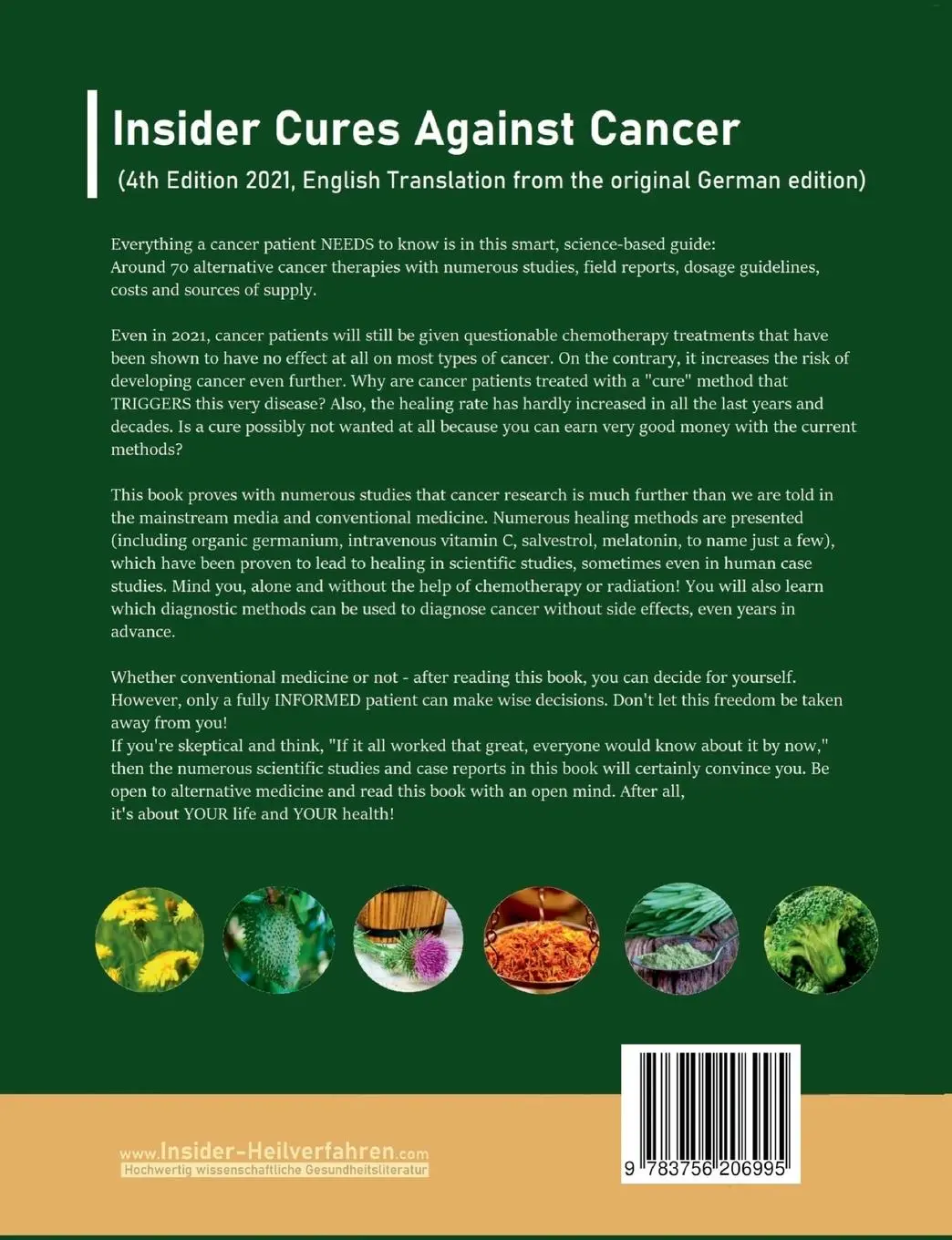 Rückseite: 9783756206995 | Insider Cures Against Cancer (4th Edition 2021) | Christian Meyer-Esch