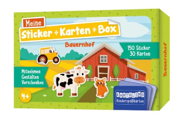 Cover: 9783817446995 | Meine Sticker + Karten + Box - Bauernhof | Carmen Kenzel | Taschenbuch