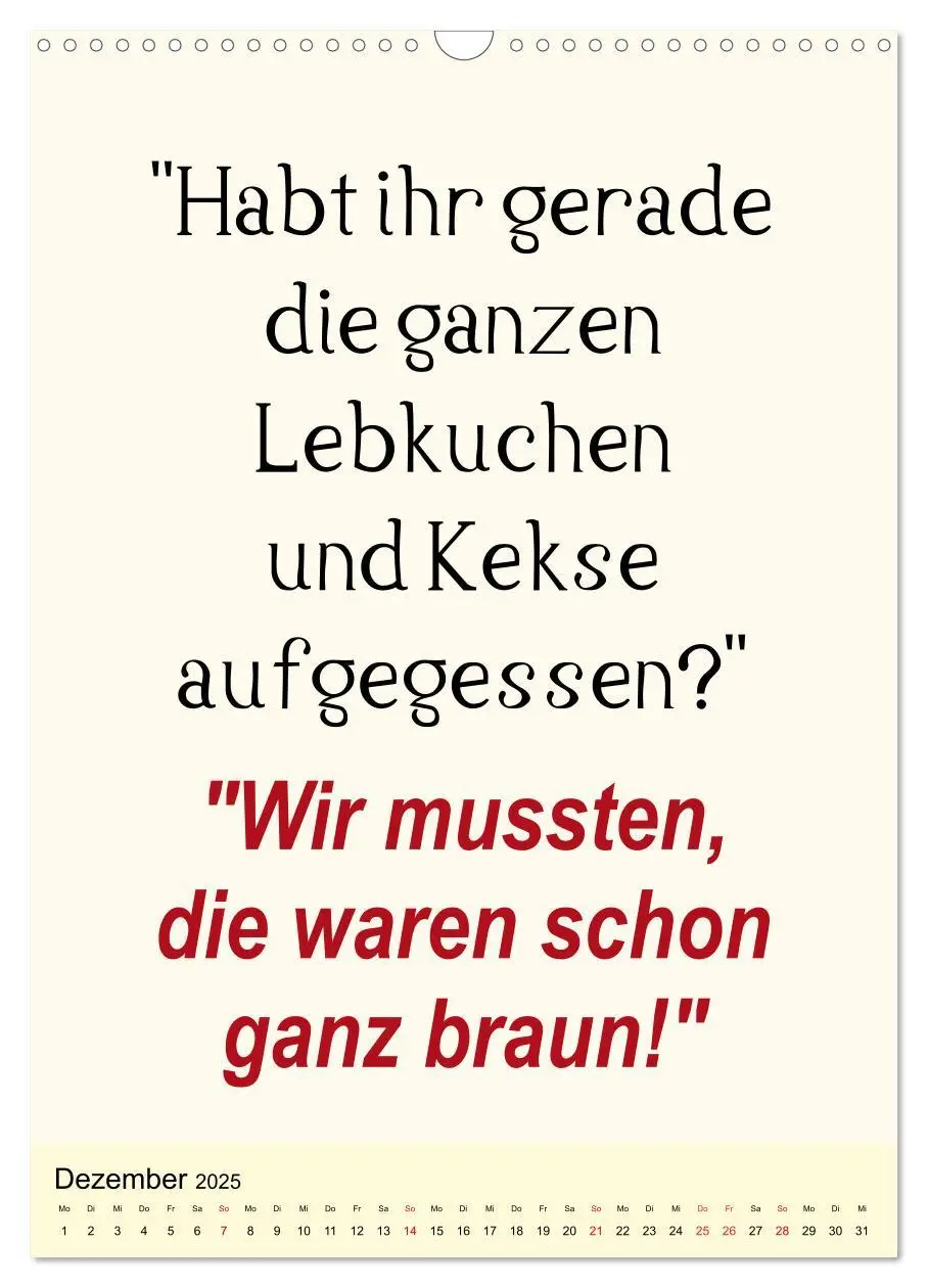 Bild: 9783435957095 | Sprüche-Kalender. Lustiges für die Familie! (Wandkalender 2025 DIN...