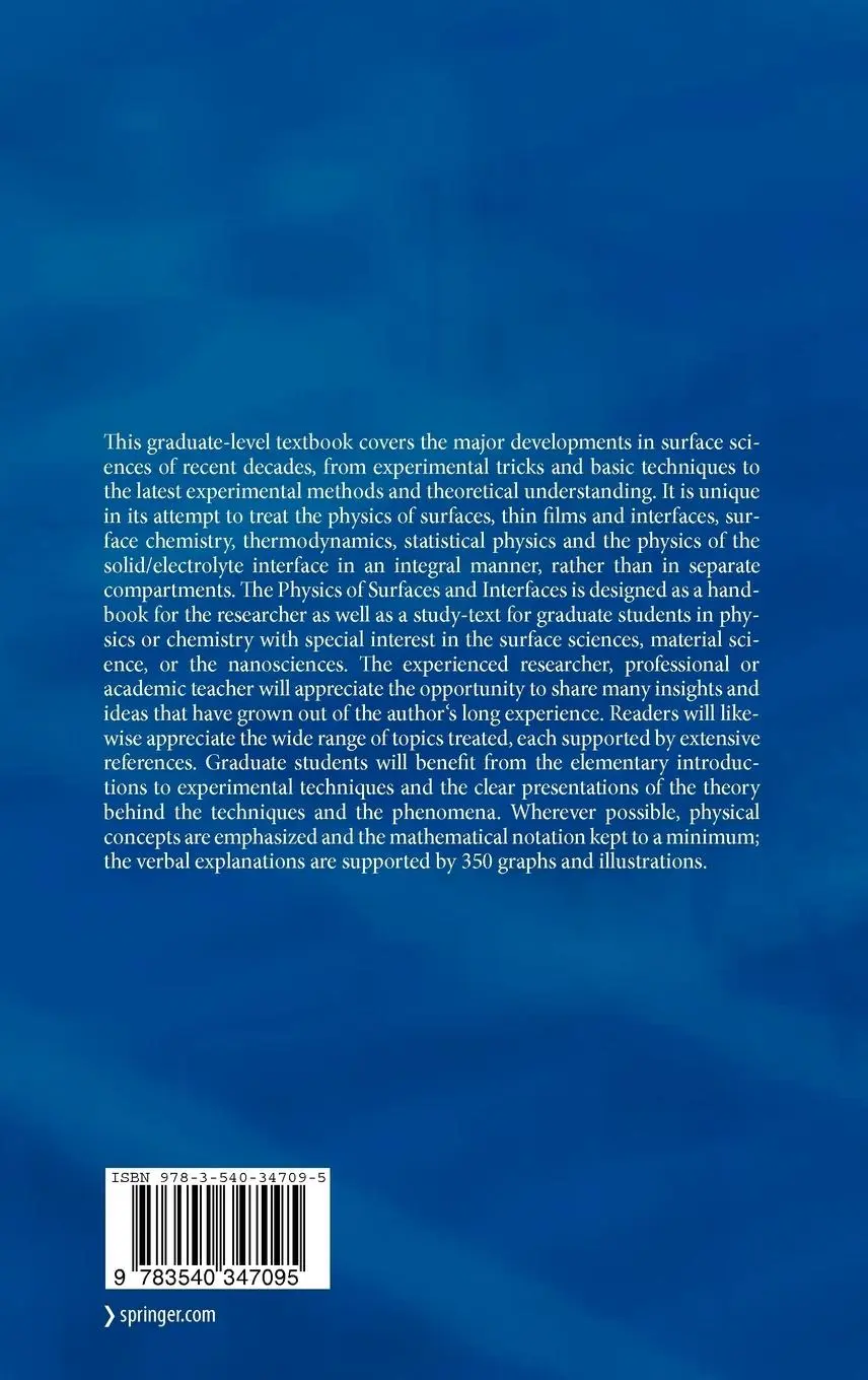 Rückseite: 9783540347095 | Physics of Surfaces and Interfaces | Harald Ibach | Buch | xii | 2006