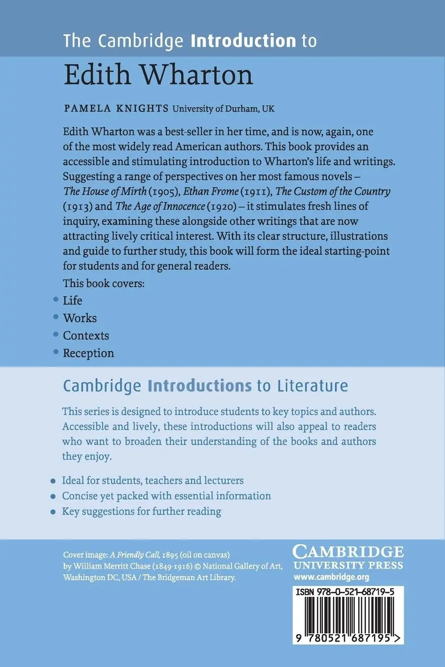 Rückseite: 9780521687195 | The Cambridge Introduction to Edith Wharton | Pamela Knights | Buch