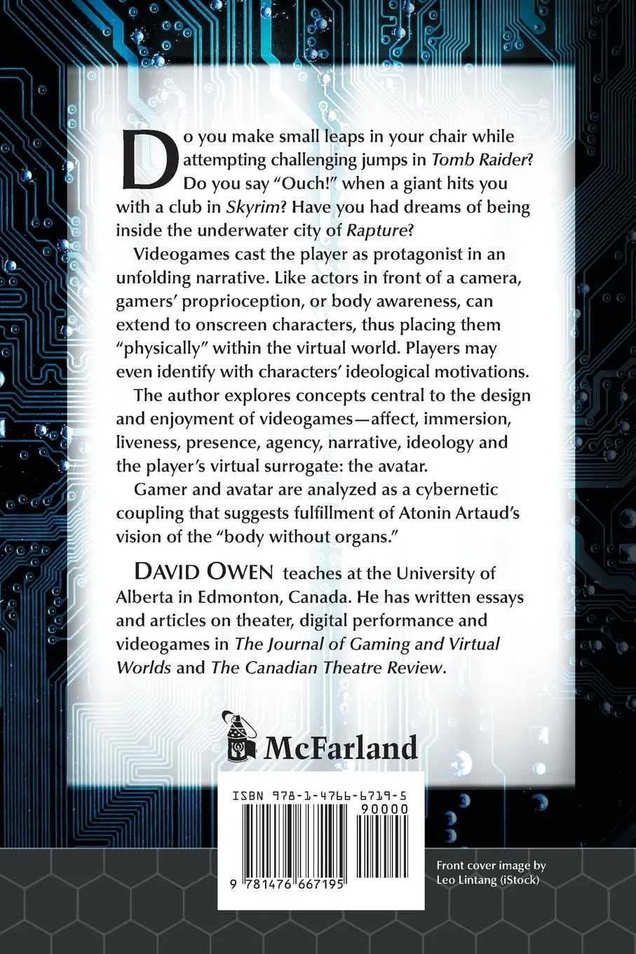 Rückseite: 9781476667195 | Player and Avatar | The Affective Potential of Videogames | David Owen