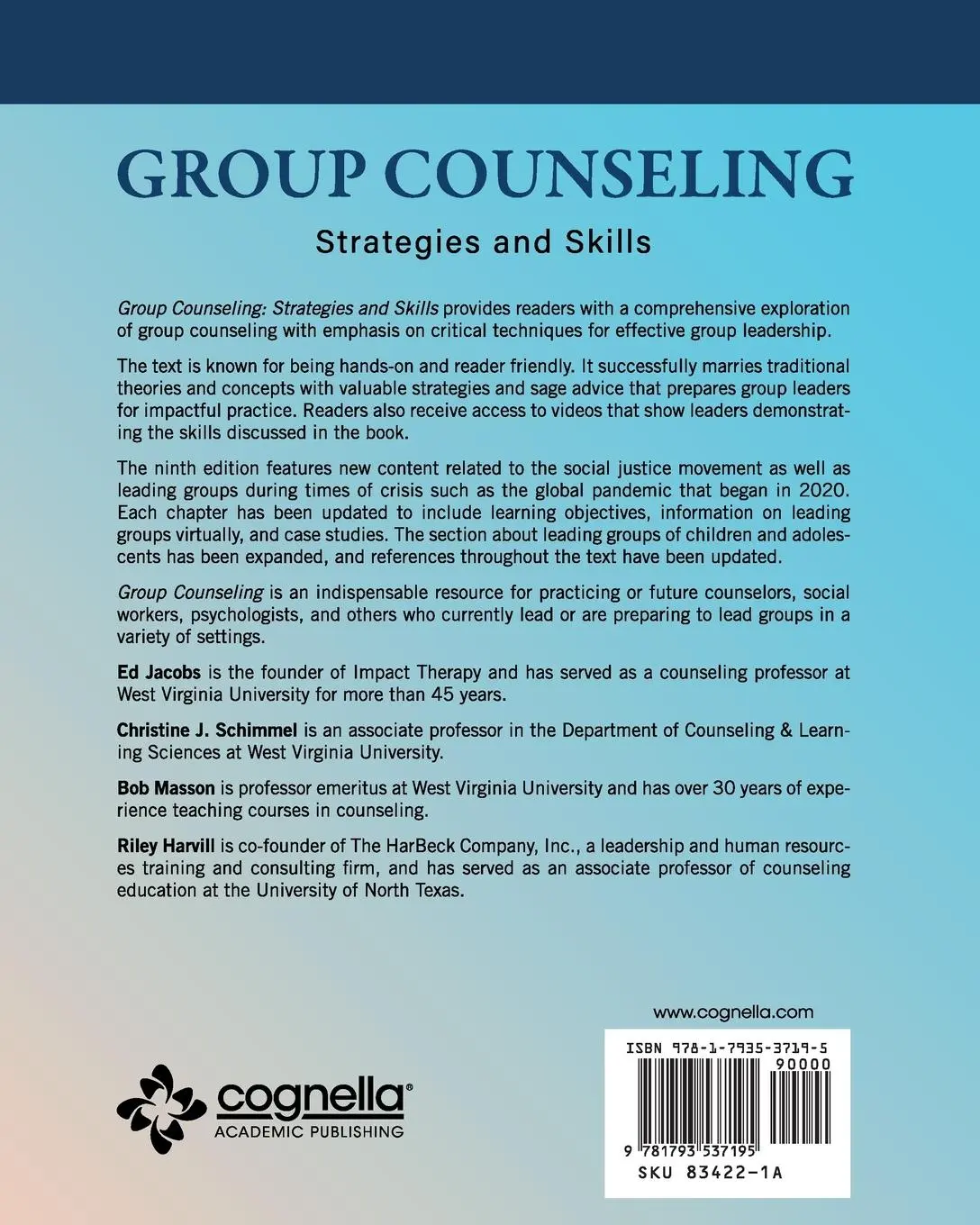 Rückseite: 9781793537195 | Group Counseling | Strategies and Skills | Ed Jacobs (u. a.) | Buch