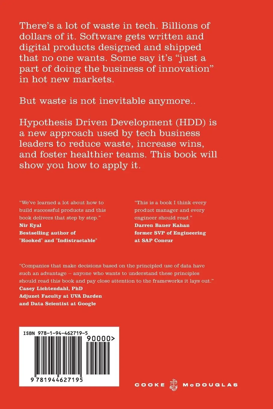 Rückseite: 9781944627195 | Hypothesis-Driven Development | A Guide to Smarter Product Management