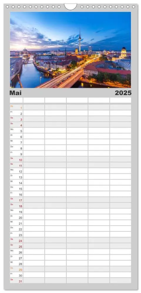 Bild: 9783457107195 | Familienplaner 2025 - SOMMER IN BERLIN mit 5 Spalten (Wandkalender,...