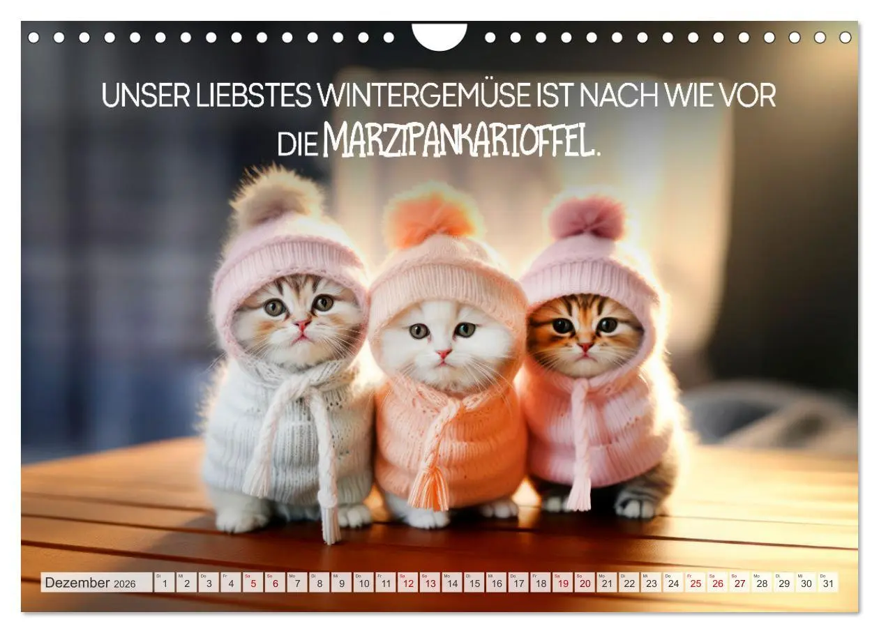 Bild: 9783457347195 | KATZEN-IRONIE Lach mal wieder (Wandkalender 2026 DIN A4 quer),...