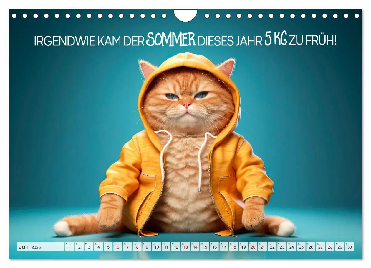 Bild: 9783457347195 | KATZEN-IRONIE Lach mal wieder (Wandkalender 2026 DIN A4 quer),...