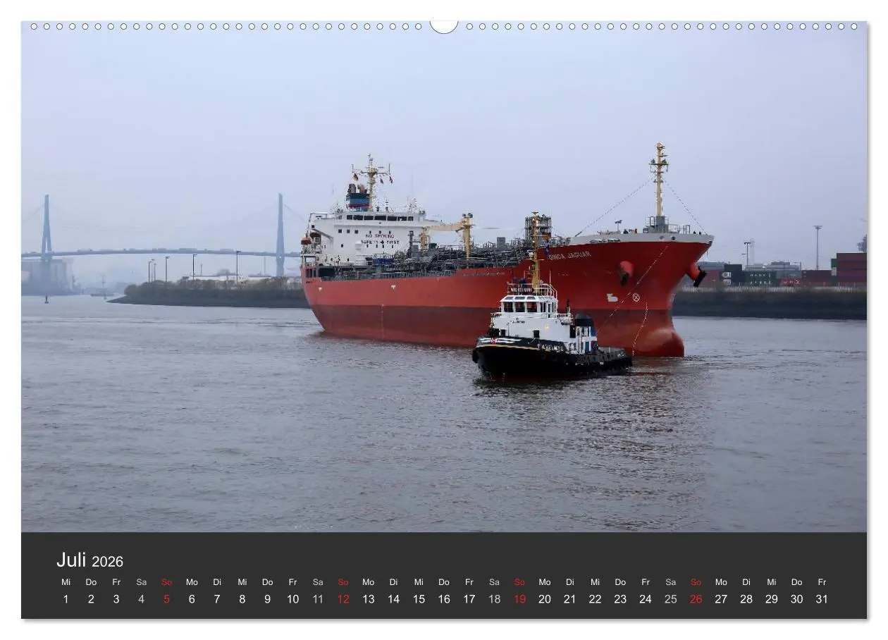 Bild: 9783457967195 | Hafen Hamburg 2026 (Wandkalender 2026 DIN A2 quer), CALVENDO...