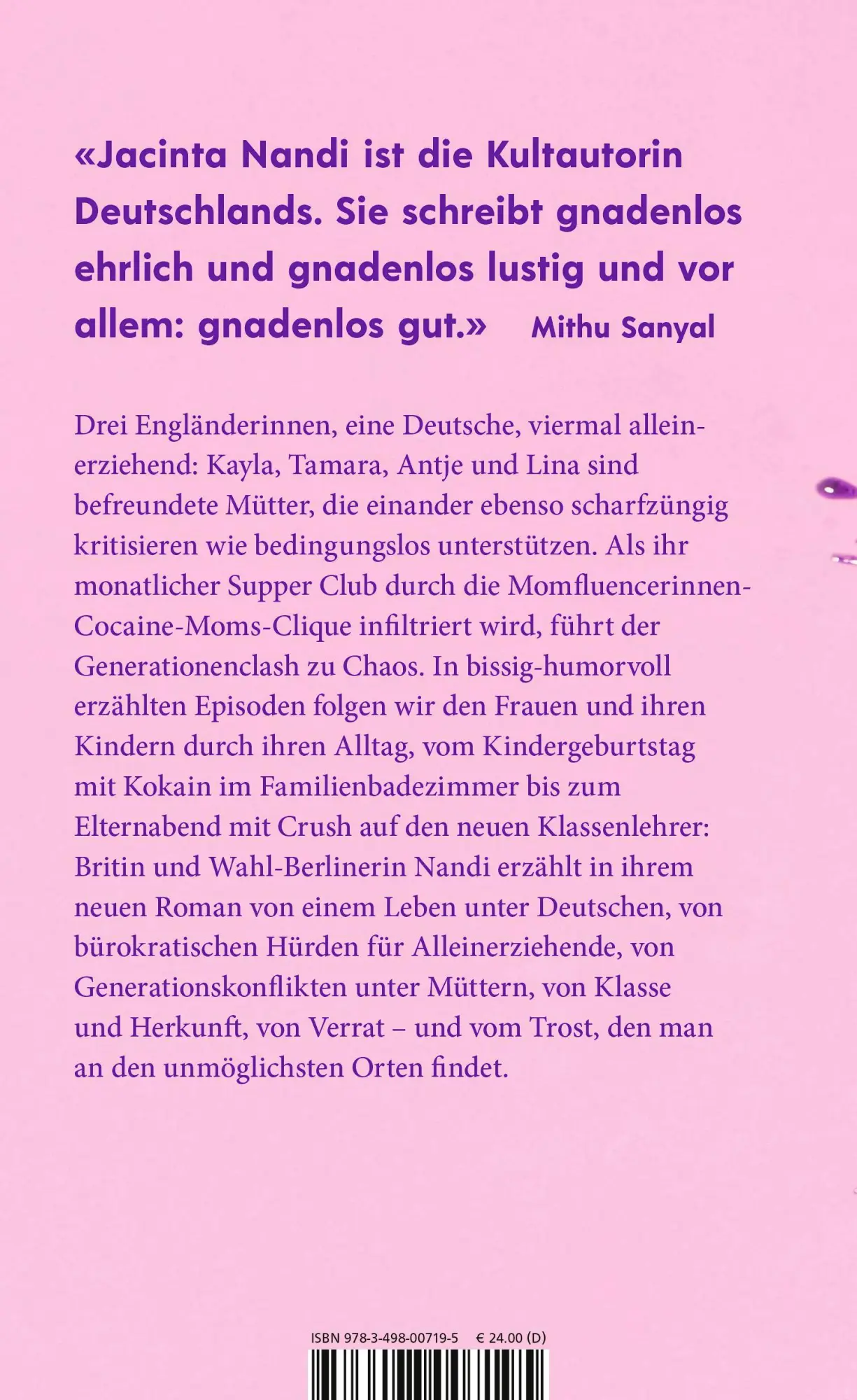 Rückseite: 9783498007195 | Single Mom Supper Club | Jacinta Nandi | Buch | 320 S. | Deutsch