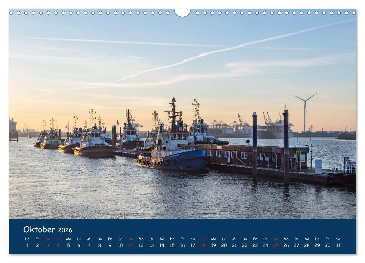 Bild: 9783516127195 | Schlepper im Hamburger Hafen (Wandkalender 2026 DIN A3 quer),...