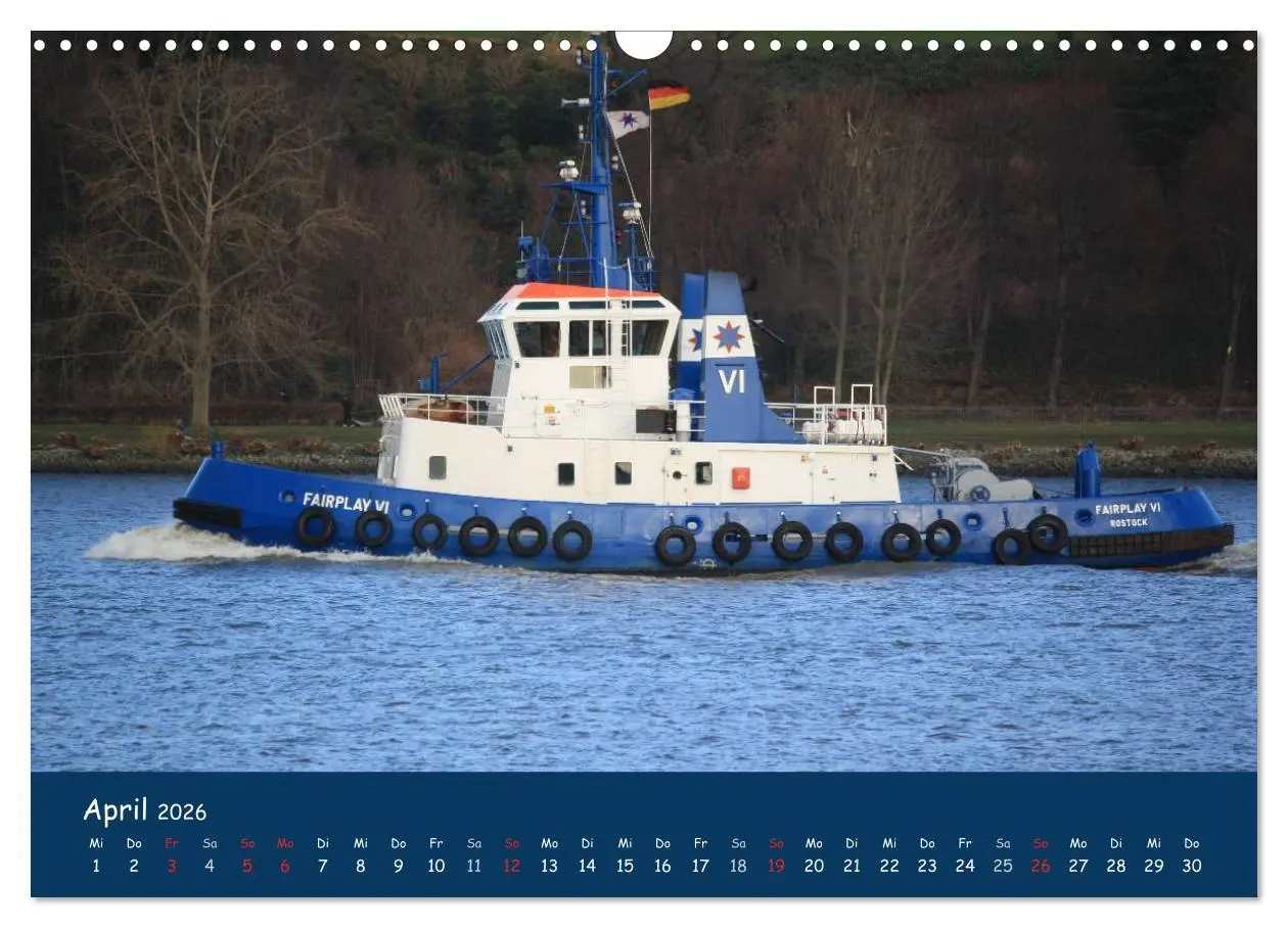 Bild: 9783516127195 | Schlepper im Hamburger Hafen (Wandkalender 2026 DIN A3 quer),...