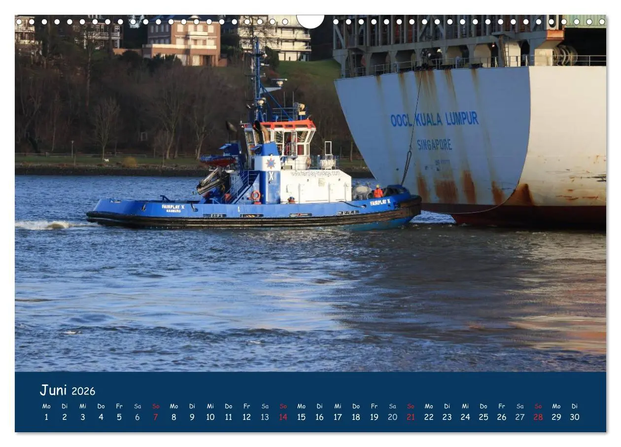 Bild: 9783516127195 | Schlepper im Hamburger Hafen (Wandkalender 2026 DIN A3 quer),...