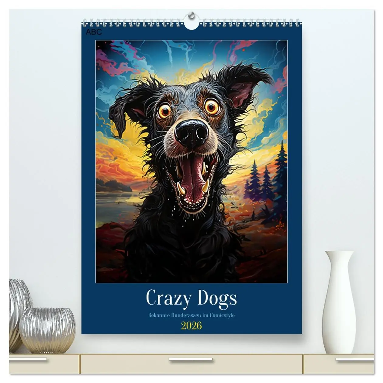 Cover: 9783516297195 | Crazy Dogs Bekannte Hunderassen im Comicstyle (hochwertiger Premium...