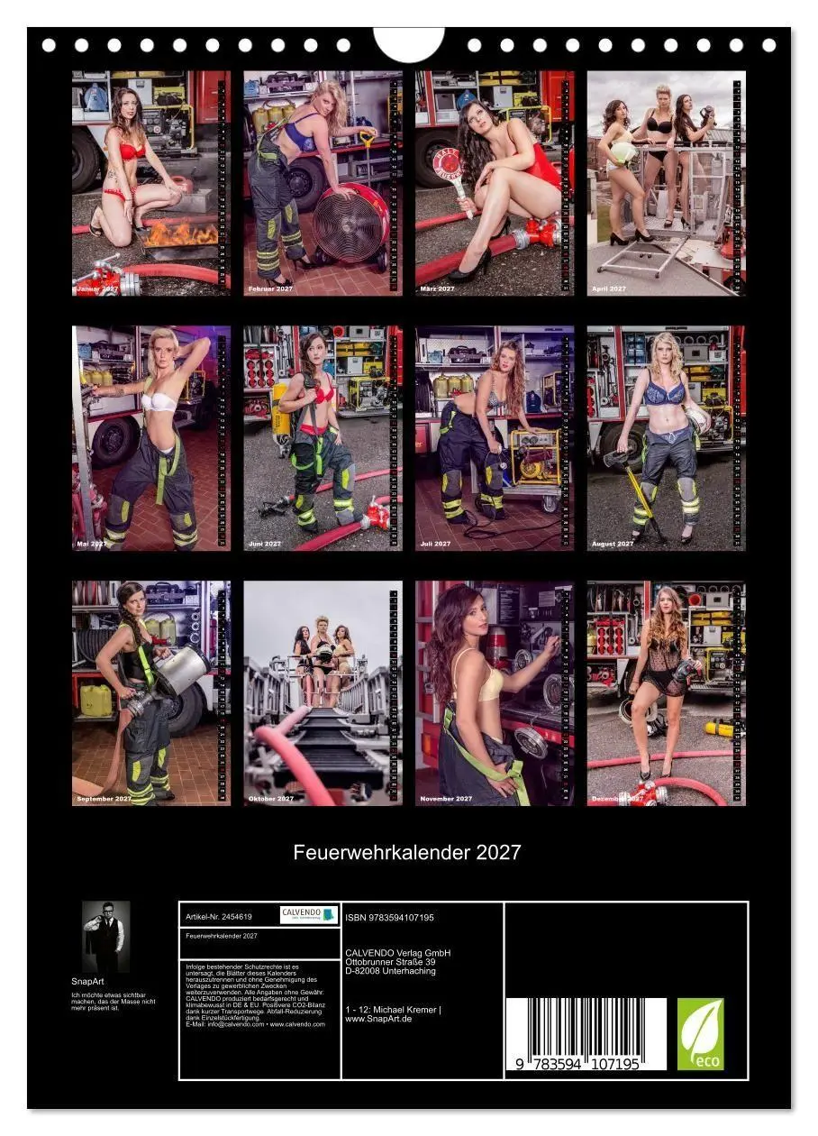 Bild: 9783594107195 | Feuerwehrkalender 2027 (Wandkalender 2027 DIN A4 hoch), CALVENDO...