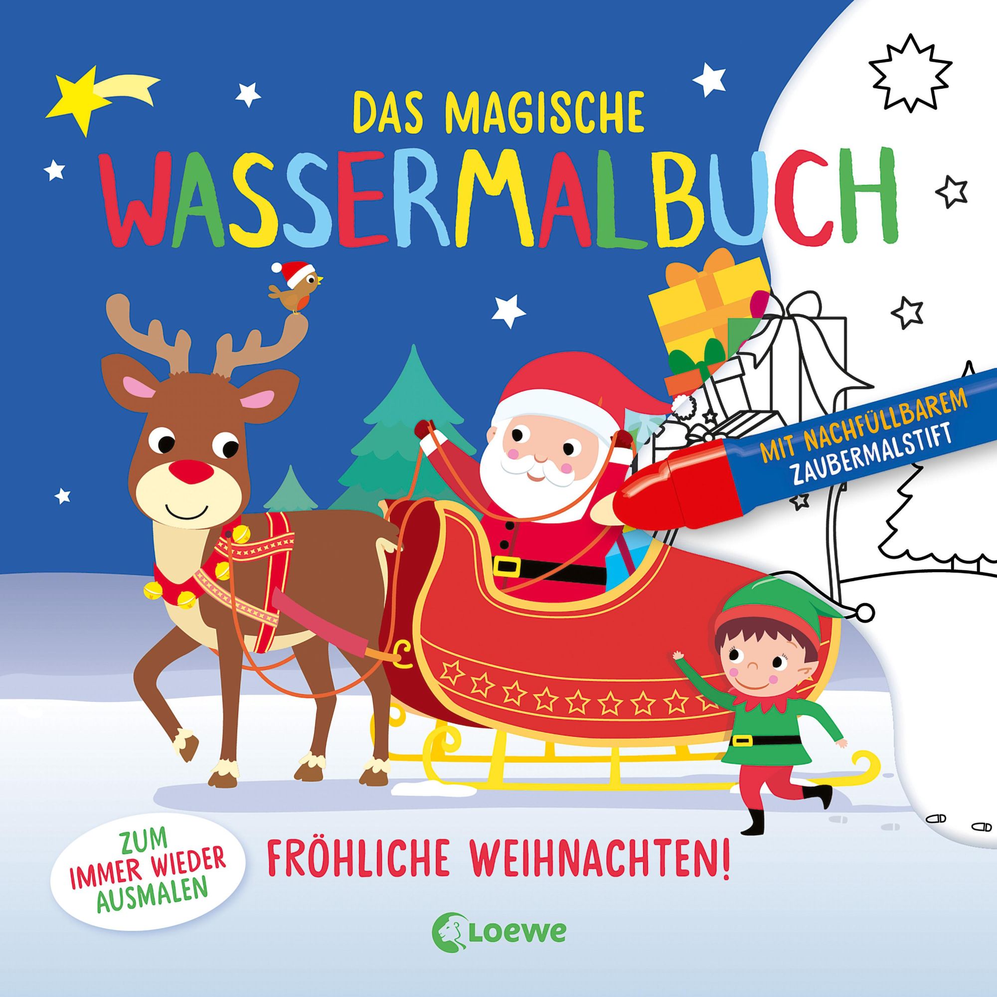 Cover: 9783743217195 | Das magische Wassermalbuch - Fröhliche Weihnachten! | Taschenbuch