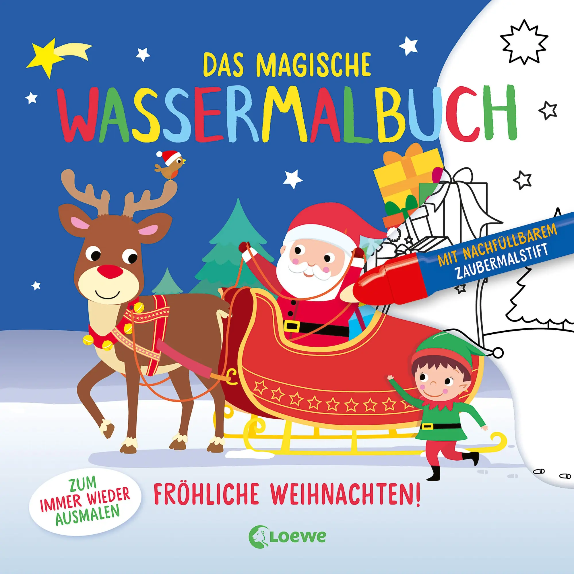 Cover: 9783743217195 | Das magische Wassermalbuch - Fröhliche Weihnachten! | Taschenbuch