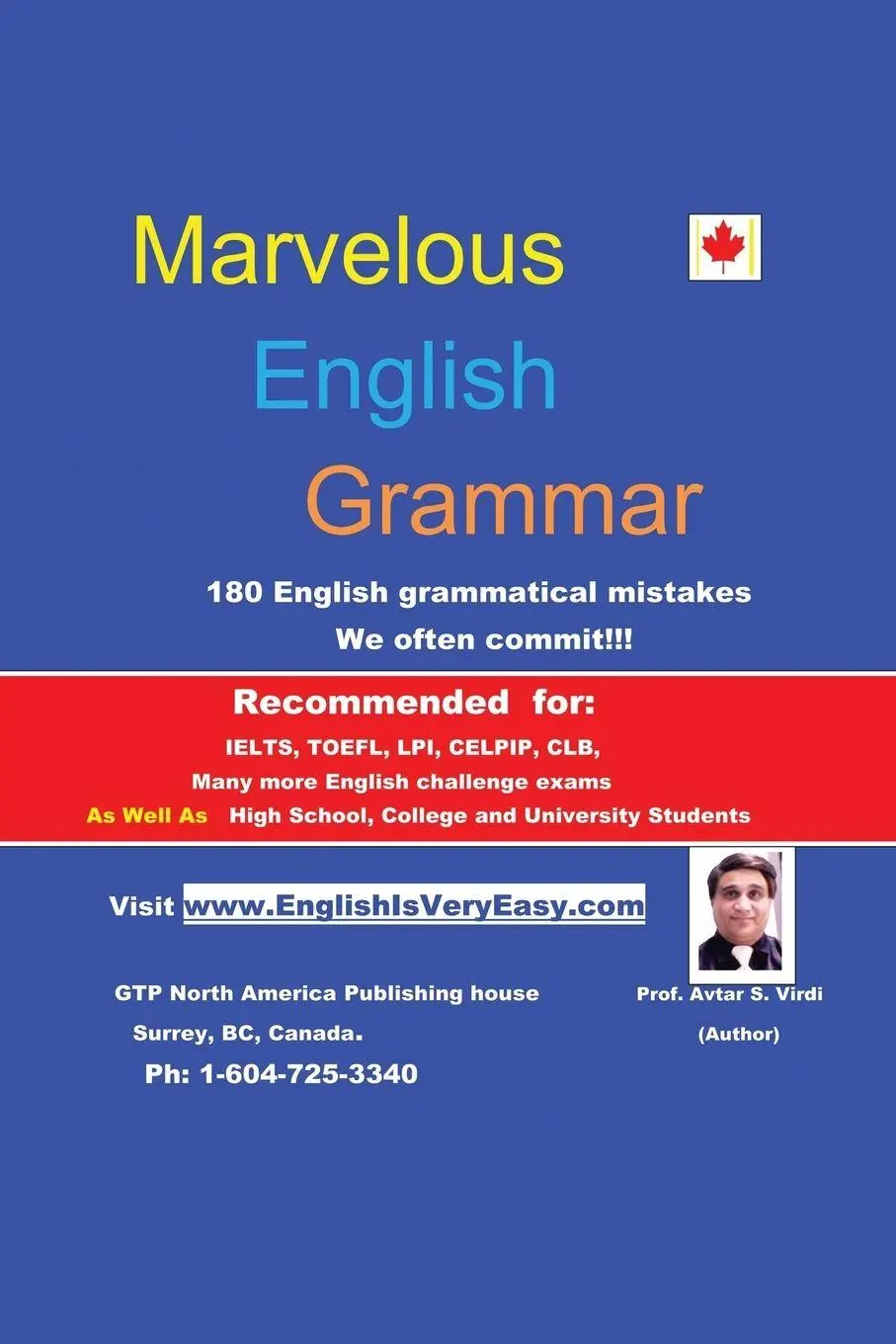 Cover: 9781483657295 | Marvelous English Grammar | 180 English Grammatical Mistakes | Virdi