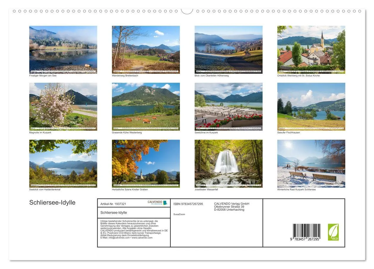 Bild: 9783457267295 | Schliersee-Idylle (hochwertiger Premium Wandkalender 2026 DIN A2...