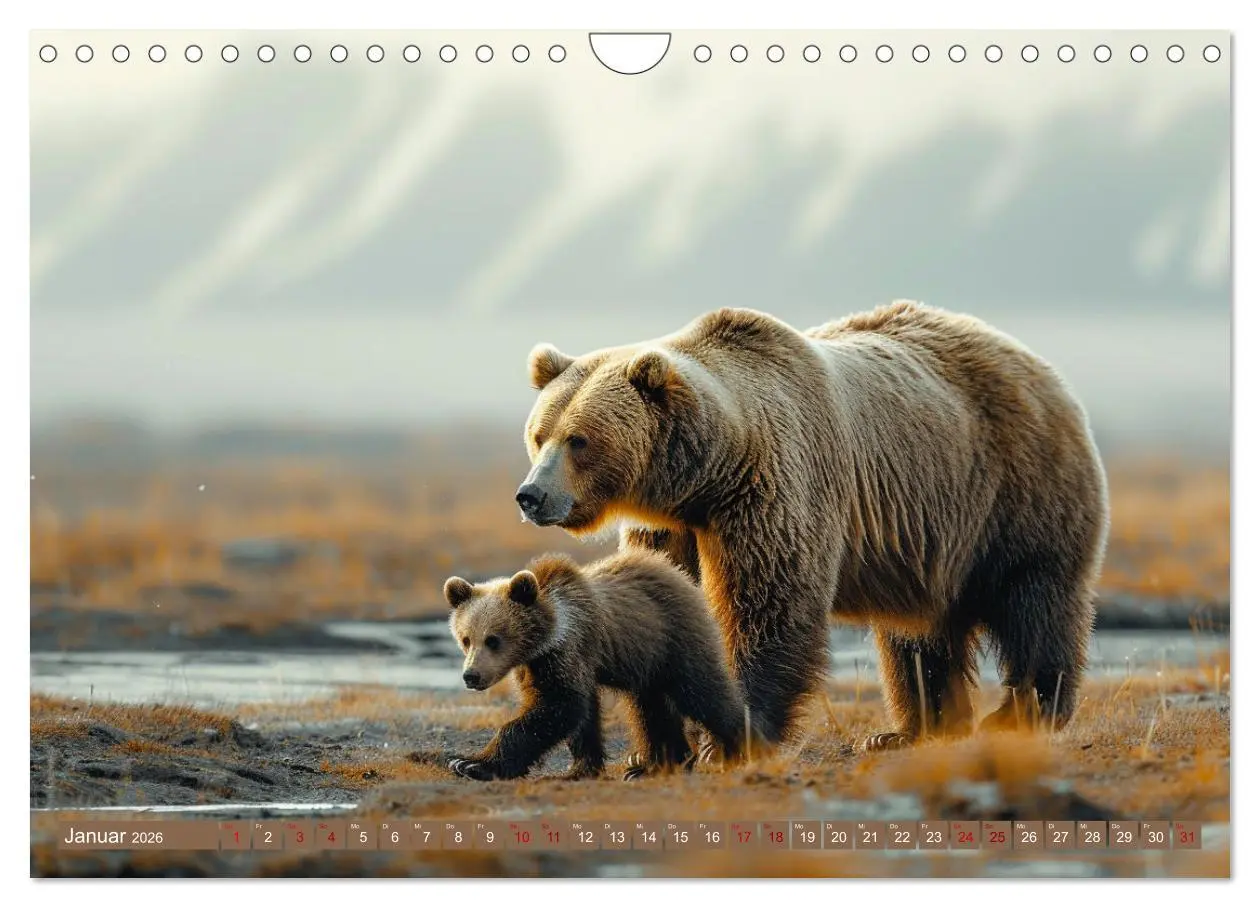 Bild: 9783457337295 | Wildes Bärenland (Wandkalender 2026 DIN A4 quer), CALVENDO...