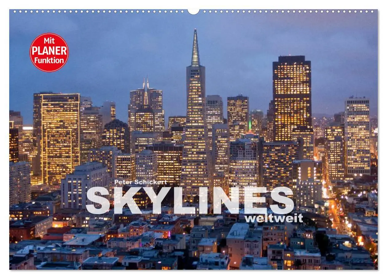 Cover: 9783457957295 | Skylines weltweit (Wandkalender 2026 DIN A2 quer), CALVENDO...