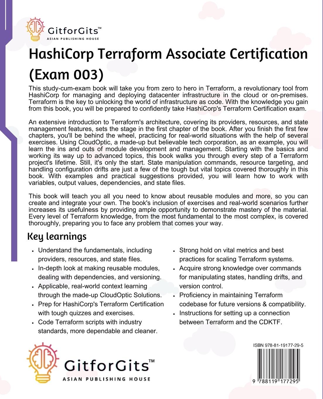 Rückseite: 9788119177295 | Hashicorp Terraform Associate Certification (Exam 003) | Kimiko Lee