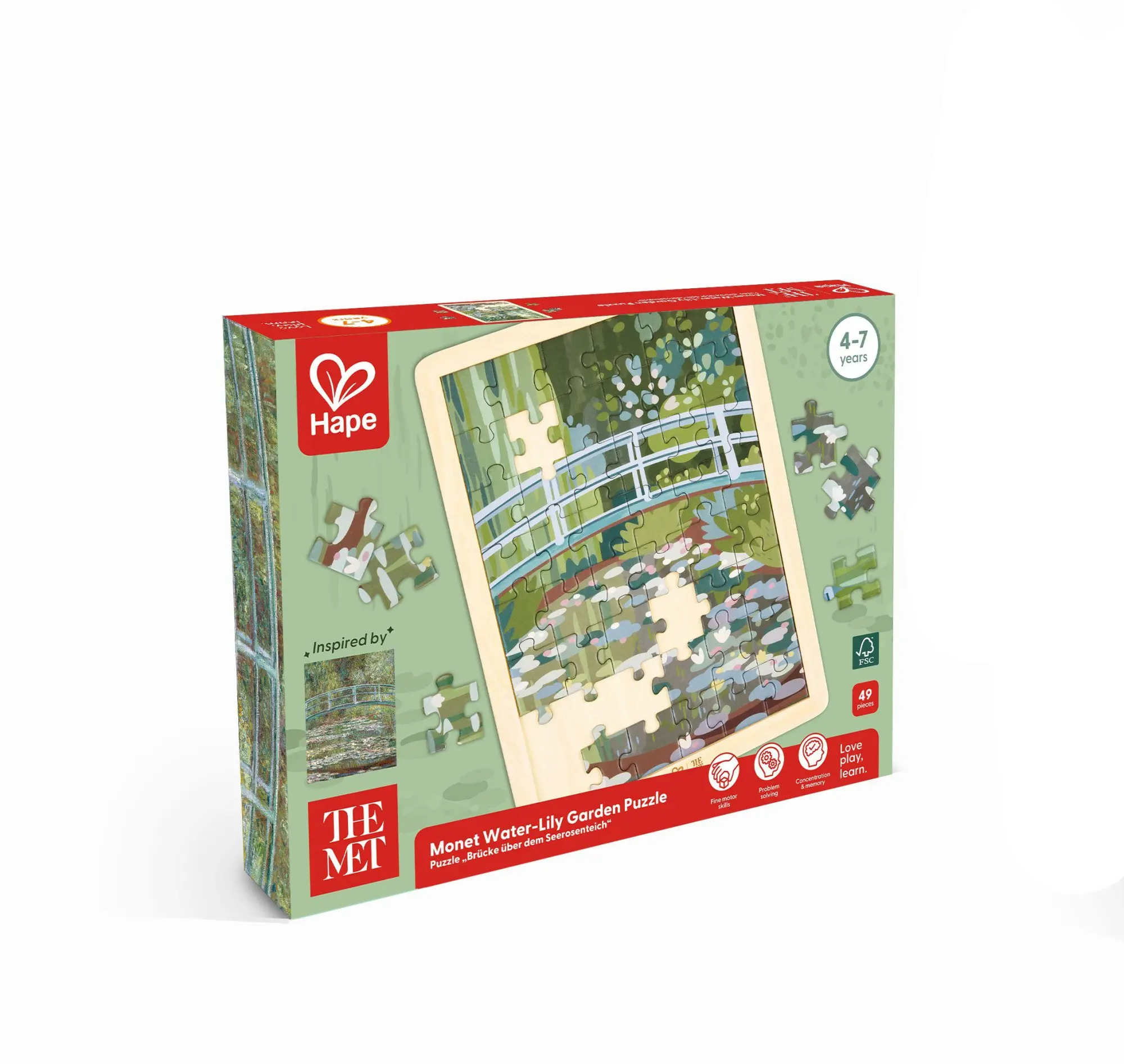 Cover: 6943478057395 | The Met: Puzzle "Brücke über dem Seerosenteich" - 48 Teile | Spiel