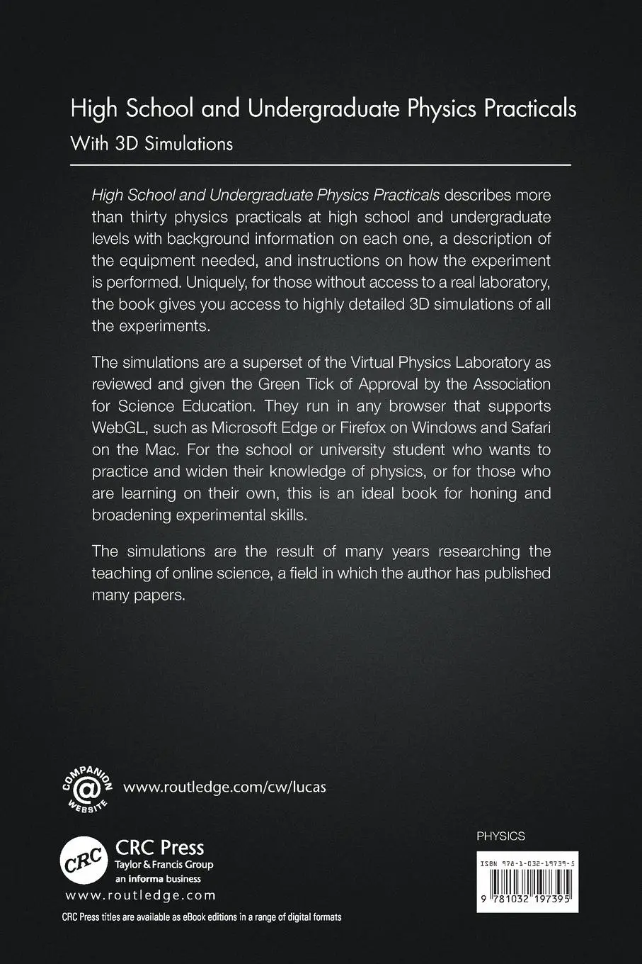 Rückseite: 9781032197395 | High School and Undergraduate Physics Practicals | With 3D Simulations
