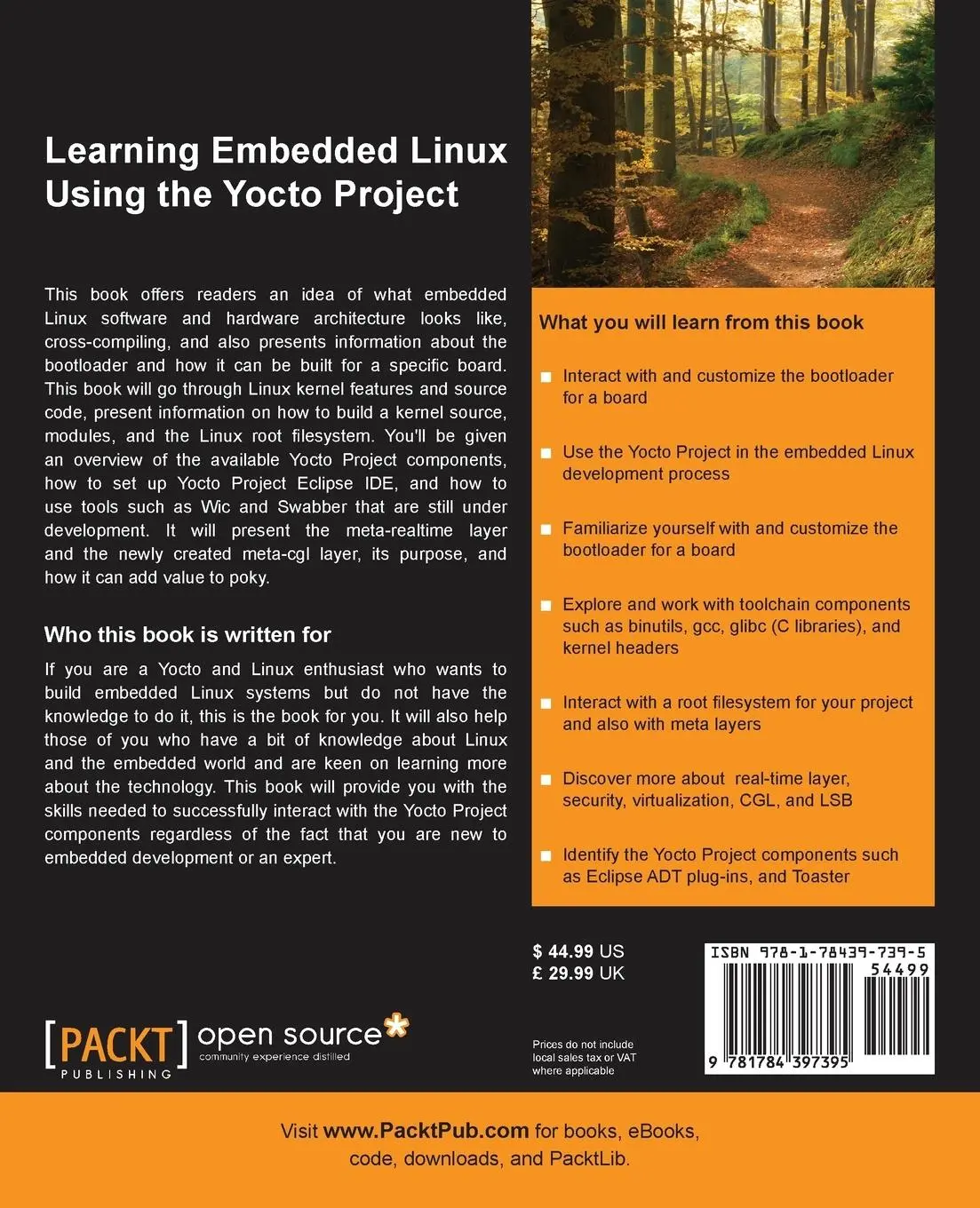 Rückseite: 9781784397395 | Learning Embedded Linux using the Yocto Project | Alexandru Vaduva